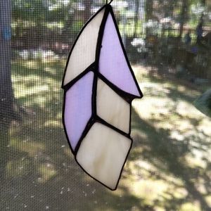 Stained glass feather